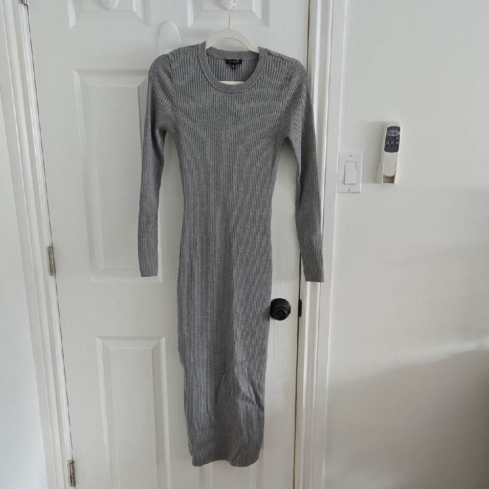 Dynamite Long Sleeve Gray Dress